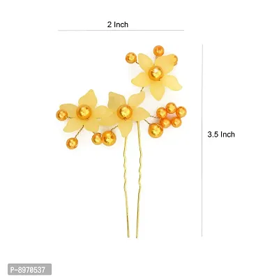 Paradise#174; Hair Pins For Women/Bridal Hair Accessories For Women And Girls/Juda Pins For Women (Golden) Set Of 2pc-thumb2