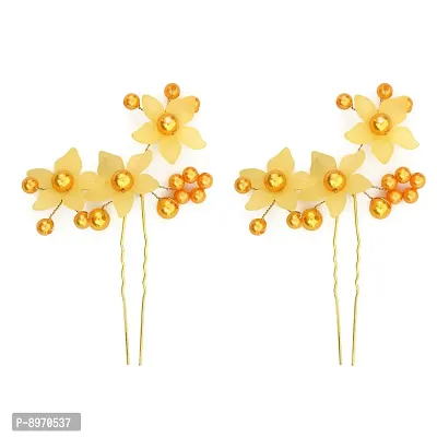 Paradise#174; Hair Pins For Women/Bridal Hair Accessories For Women And Girls/Juda Pins For Women (Golden) Set Of 2pc-thumb0