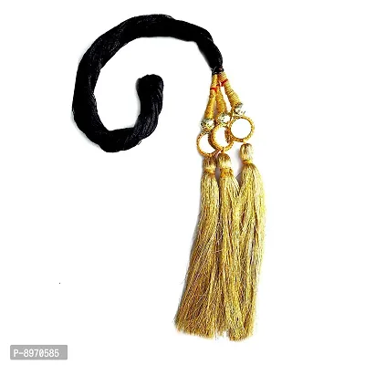 Paradise Tassles Hair Extensions for Girls (Golden)-thumb3