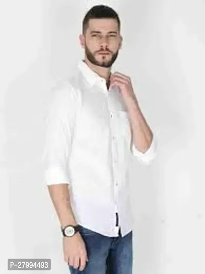 Premium Mens Regular Fit Formal Shirt White-thumb0