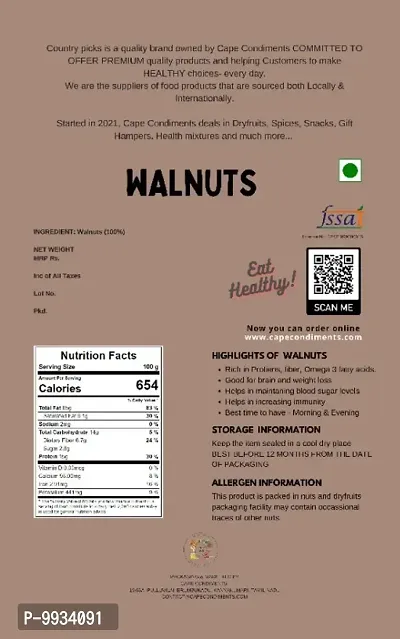 Country Picks Natural Kashmiri Walnut Kernels - 500 GMS-thumb3