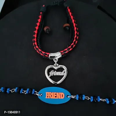 M Men Style Friendship Day Couple Beaded Multicolor Metal Bracelet For Friend Brother Sister Dad