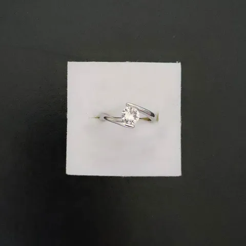 Anniversary Valentine Promise Silver Cubic Zircon  Ring
