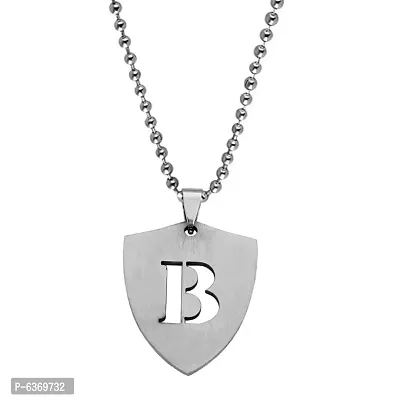 M Men Style English Alphabet Initial Charms B Letter Stainless Steel Pendant Chain For Men And Women-thumb0