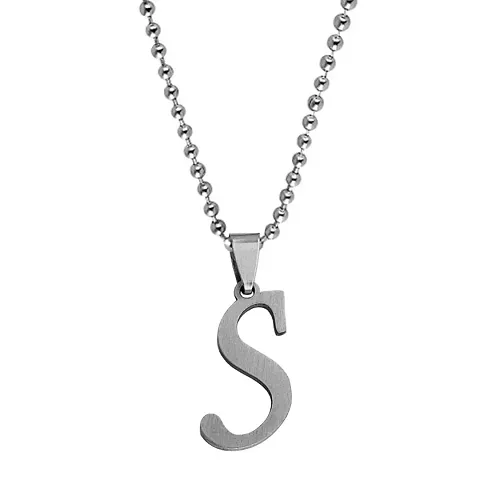 Stylish English Alphabet Stainless Steel Pendant Chain For Man