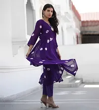 Fancy fax kurta with roman silk pant  set For Women-thumb2