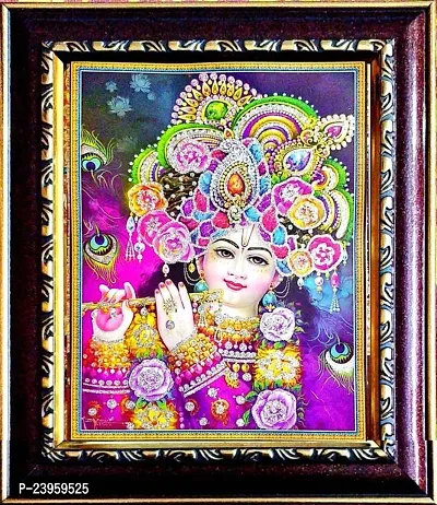 Lord Krishna Photo Frame Religious Frame In Pack Of 1-thumb0