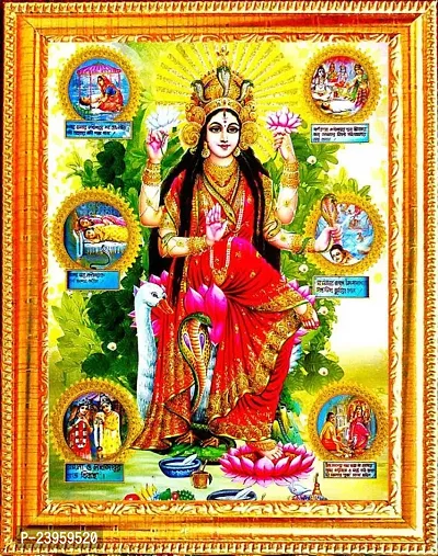 Manasa Devi | Nag Devi | Goddess Of Snakes | Hindu Goddess | Mansa Devi Religious Frame In Pack Of 1