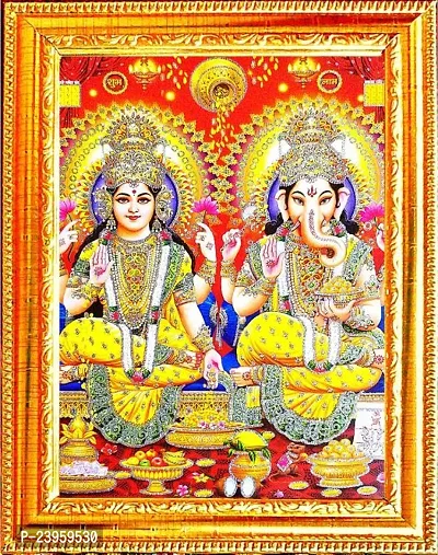 Laxmi Ganesh Photo Frame | Hindu Deity Religious Frame In Pack Of 1-thumb0