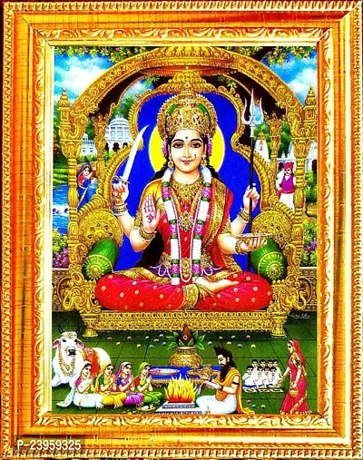 Jai Santoshi Maa | Santoshi Maa | Hindu Folklore |Goddess Photo Religious Frame In Pack Of 1