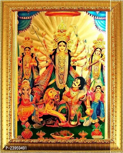 Durga Maa Photo Frame Religious Frame In Pack Of 1