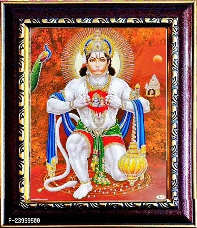 Hanuman Photo Religious Frame In Pack Of 1-thumb0