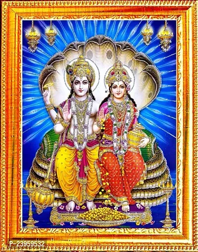 Vishnu Laxmi Photo Frame |Vishnu Photo Religious Frame In Pack Of 1