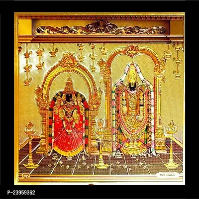 Tirupati Balaji With Laxmi Ji Photo Frame | Lakshmi Mata Religious Frame In Pack Of 1