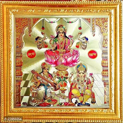 Laxmi Ganesh Saraswati Photo Frame Religious Frame In Pack Of 1