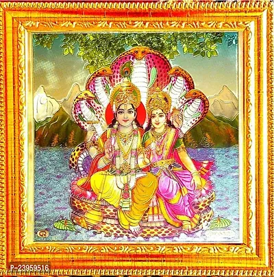 Vishnu Laxmi Ji Photo Frame | Vishnu Lakshmi Religious Frame In Pack Of 1