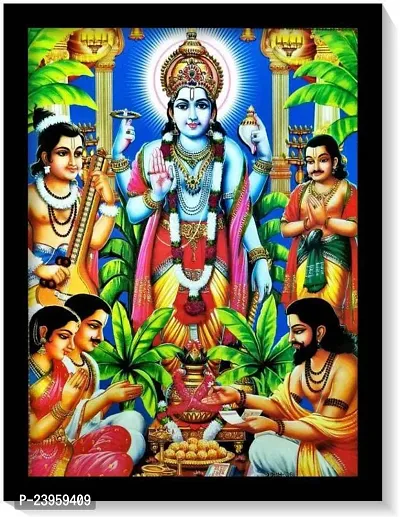Lord Satya Narayan Photo Frame | Religious Frame | God Photo Frame Religious Frame In Pack Of 1