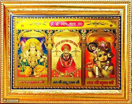 Shyam Baba Photo Frame | Hanuman Ji Photo Frame | Lord Krishna Ji Photo Frame Religious Frame In Pack Of 1-thumb0