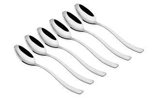 Mosaic Stainless Steel Pack of 6 Coffee Spoon Set for Tea, Sugar, Coffee, Spices, Small Spoon Set (Length 12cm, 1.8mm)-thumb4