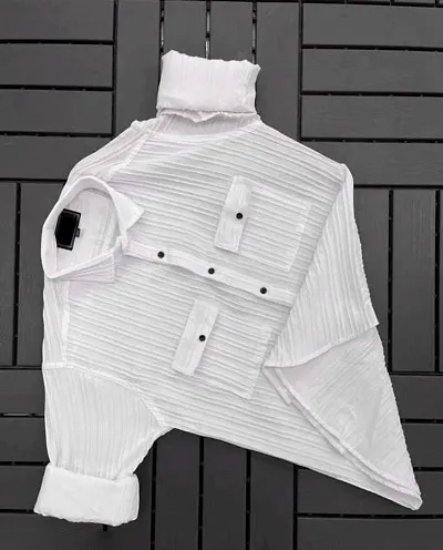 Men Stylish Cotton Striped Casual Shirt