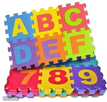 Mini Puzzle Foam Mat For Kids, Interlocking Learning Alphabet And Number Math 36 Pieces-thumb0