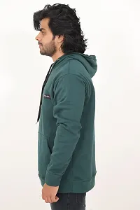 ZYYMMAZ Stylish Mens Cotton Full Sleeves Stylish Hooded Huddie Fr Men and Boy (XL, Green)-thumb1