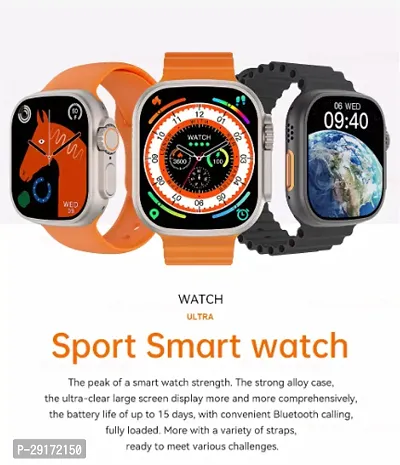 T800 Ultra Smartwatch With Wireless Charging Smartwatch BT Calling Fitness W222-thumb0