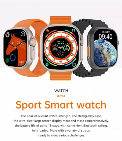 T800 Ultra Smartwatch With Wireless Charging Smartwatch BT Calling Fitness W222