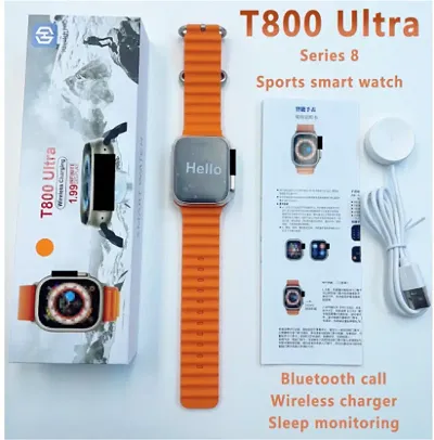 T800 Ultra Smartwatch With Wireless Charging Smartwatch BT Calling Fitness W444