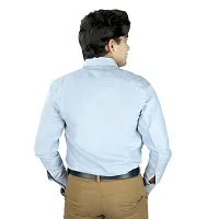 Reliable Blue Cotton Solid Long Sleeve Formal Shirts For Men-thumb2