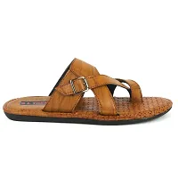 G L Trend Casual Stylish Tan Slipper Sandal for Men-thumb1