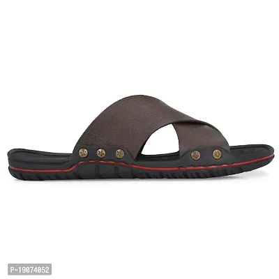 G L Trend Casual Stylish Cross Strap Waterproof 2219 Slipper Sandal for Men Brown 9 UK-thumb5