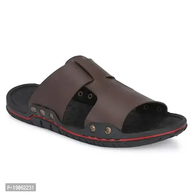 G L Trend Casual Stylish Waterproof 2203 Slipper Sandal for Men Brown 8 UK