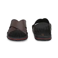 G L Trend Casual Stylish Cross Strap Waterproof 2219 Slipper Sandal for Men Brown 9 UK-thumb1