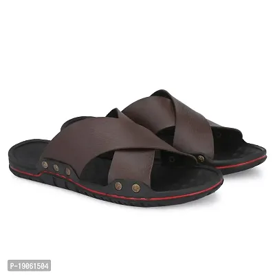 G L Trend Casual Stylish Cross Strap Waterproof 2219 Slipper Sandal for Men