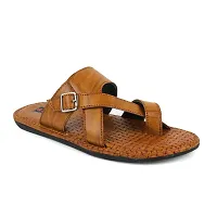 G L Trend Casual Stylish Tan Slipper Sandal for Men-thumb4