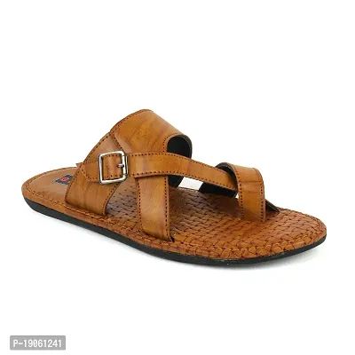 G L Trend Casual Stylish Tan Slipper Sandal for Men-thumb5