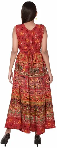 Jaipuri Cotton Printed Women Midi Gown Kurta Pack of 2-thumb1