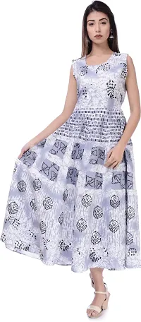 Designer Jaipuri Cotton Printed Midi Gown Kurta Pack of 2-thumb3