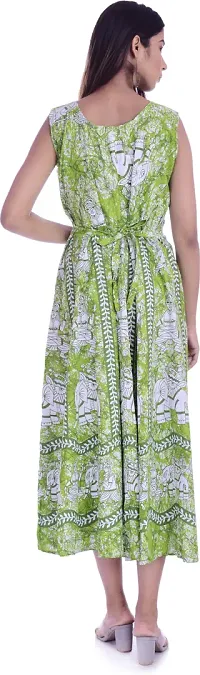 Jaipuri Cotton Printed Women Midi Gown Kurta Pack of 2-thumb1