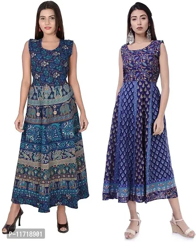 Trendy Women Cotton Maxi Dress Pack of 2-thumb0