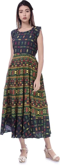 Designer Jaipuri Cotton Printed Midi Gown Kurta Pack of 2-thumb4