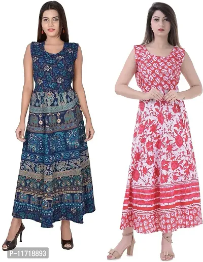 Trendy Women Cotton Maxi Dress Pack of 2