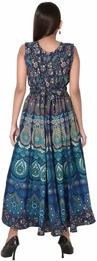 Designer Jaipuri Cotton Printed Midi Gown Kurta Pack of 2-thumb1