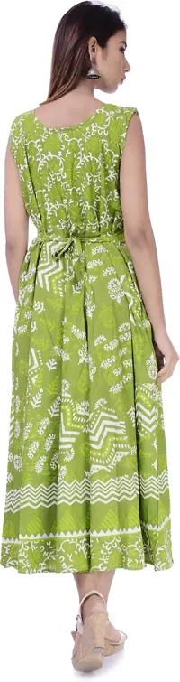 Designer Jaipuri Cotton Printed Midi Gown Kurta Pack of 2-thumb1