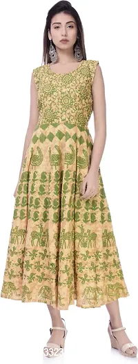 Jaipuri Cotton Printed Women Midi Gown Kurta Pack of 2-thumb4