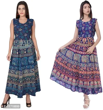 Trendy Women Cotton Maxi Dress Pack of 2