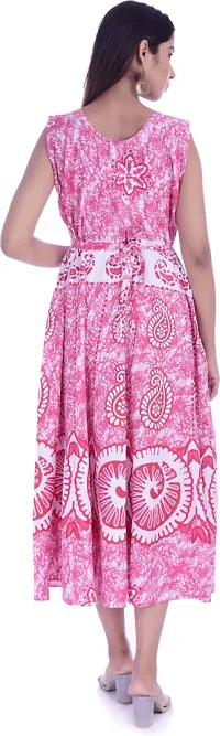 Jaipuri Cotton Printed Women Midi Gown Kurta Pack of 2-thumb1