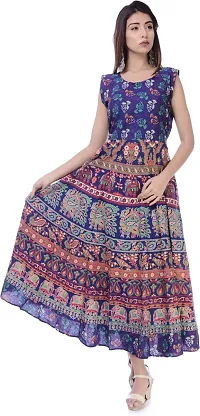 Jaipuri Cotton Printed Women Midi Gown Kurta Pack of 2-thumb3