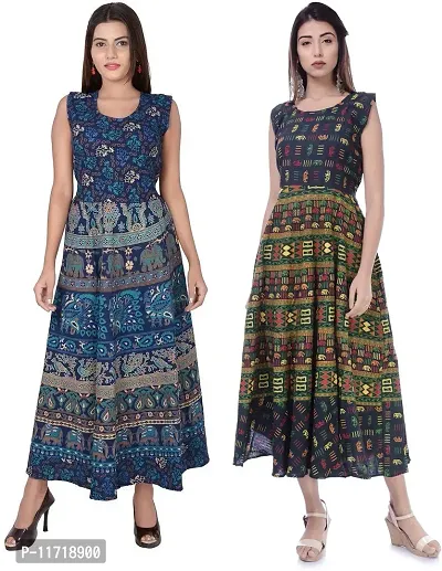 Trendy Women Cotton Maxi Dress Pack of 2-thumb0